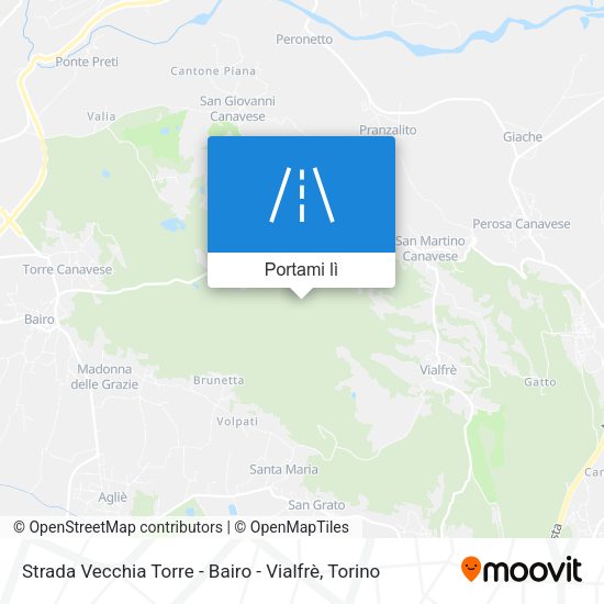 Mappa Strada Vecchia Torre - Bairo - Vialfrè