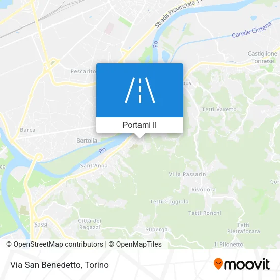 Mappa Via San Benedetto