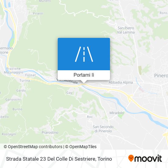 Mappa Strada Statale 23 Del Colle Di Sestriere