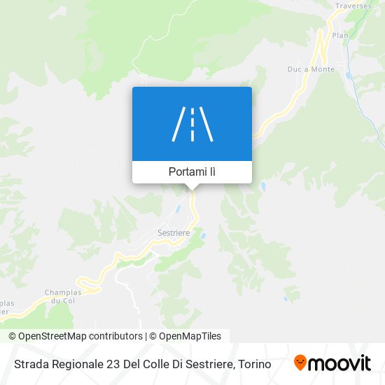 Mappa Strada Regionale 23 Del Colle Di Sestriere