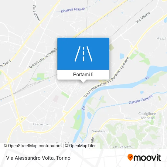 Mappa Via Alessandro Volta
