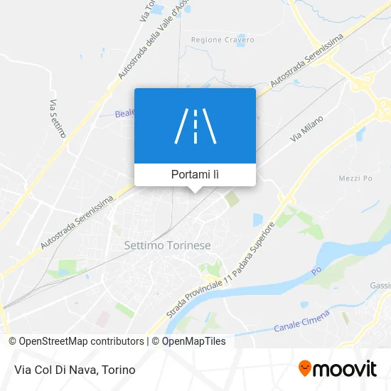 Mappa Via Col Di Nava