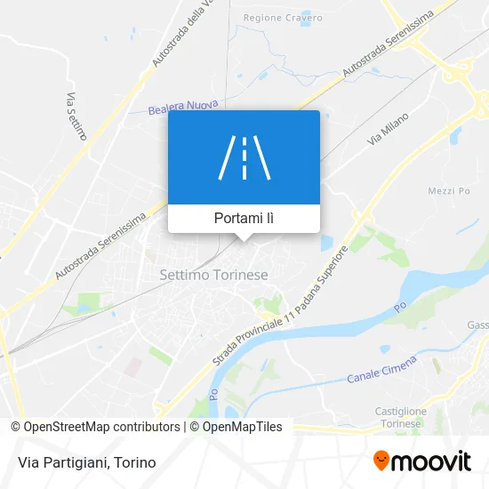 Mappa Via Partigiani