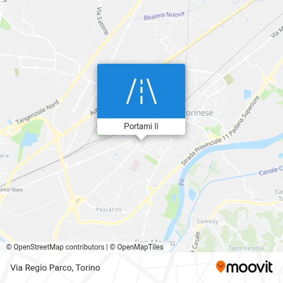 Mappa Via Regio Parco