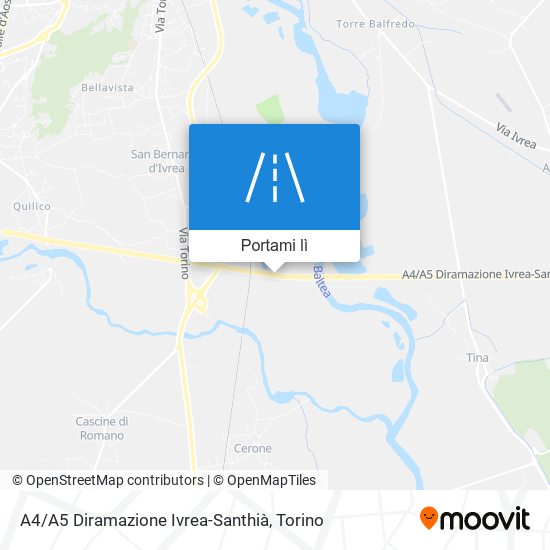 Mappa A4 / A5 Diramazione Ivrea-Santhià