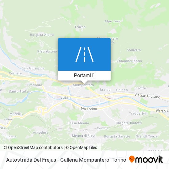 Mappa Autostrada Del Frejus - Galleria Mompantero