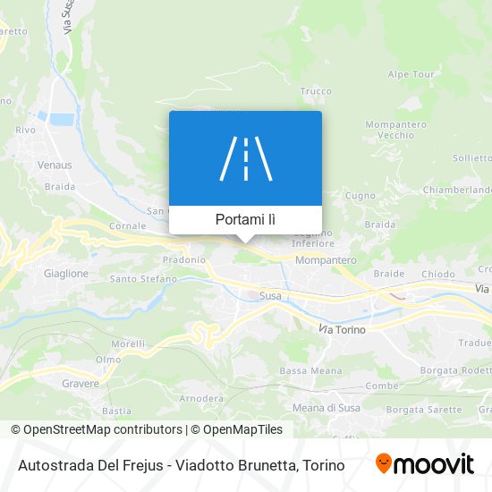 Mappa Autostrada Del Frejus - Viadotto Brunetta