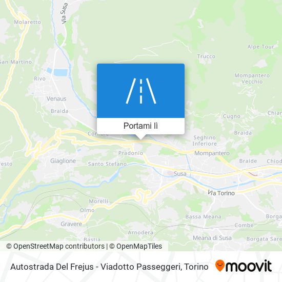 Mappa Autostrada Del Frejus - Viadotto Passeggeri