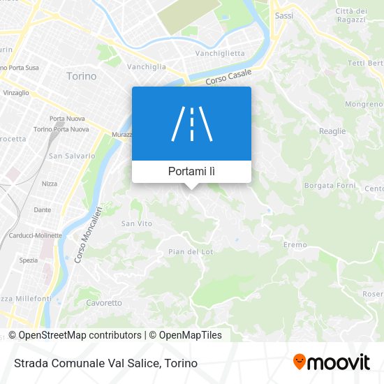 Mappa Strada Comunale Val Salice