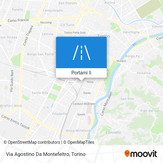 Mappa Via Agostino Da Montefeltro