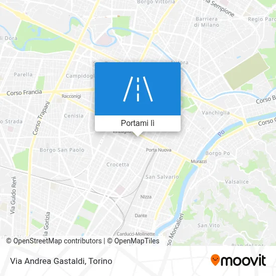 Mappa Via Andrea Gastaldi