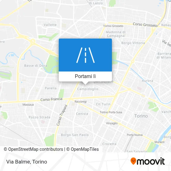 Mappa Via Balme