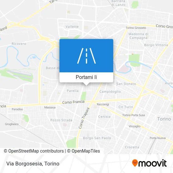Mappa Via Borgosesia