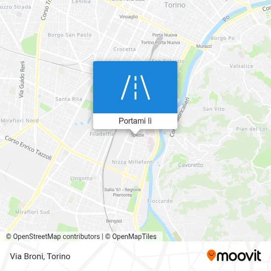 Mappa Via Broni