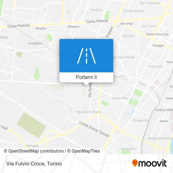 Mappa Via Fulvio Croce