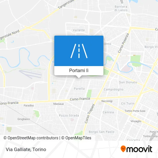 Mappa Via Galliate