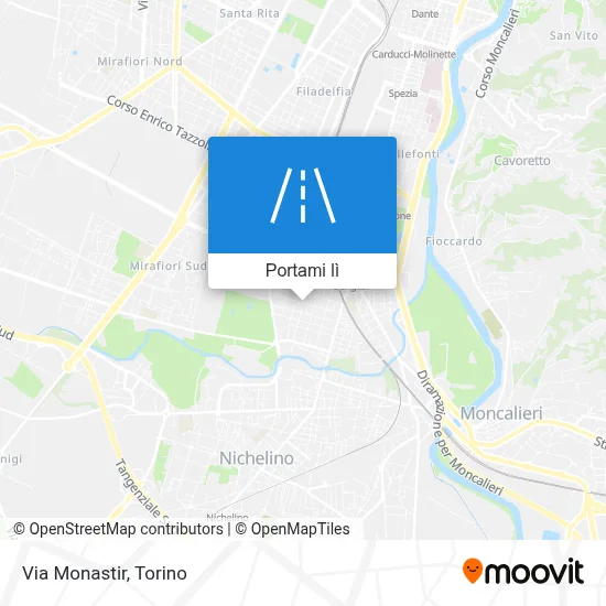 Mappa Via Monastir