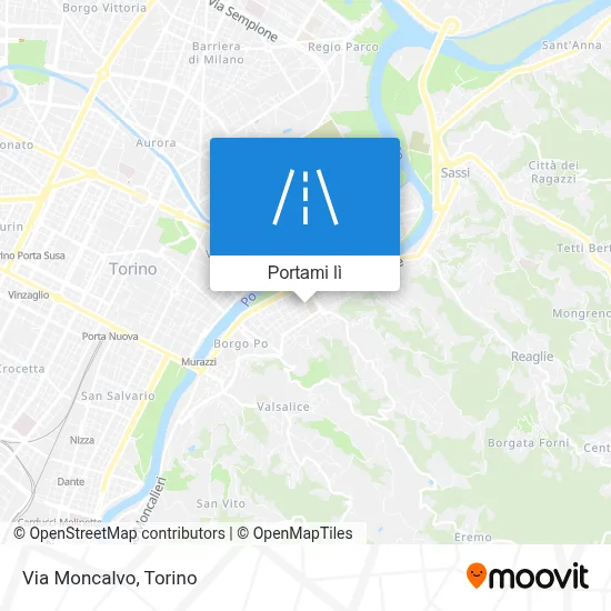 Mappa Via Moncalvo
