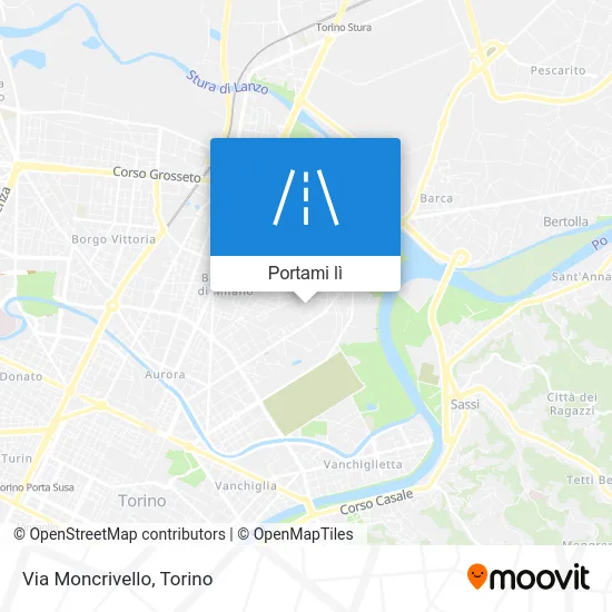 Mappa Via Moncrivello