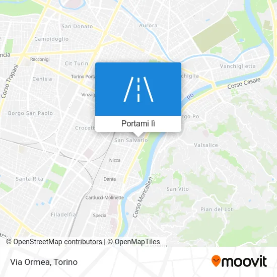 Mappa Via Ormea