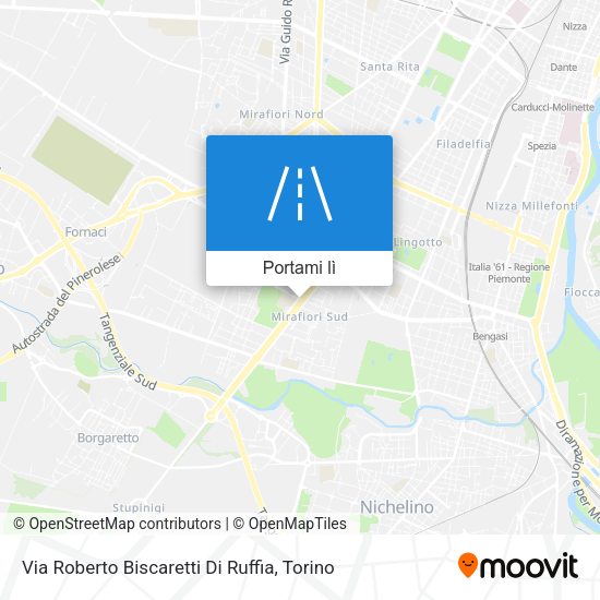 Mappa Via Roberto Biscaretti Di Ruffia
