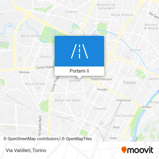 Mappa Via Valdieri