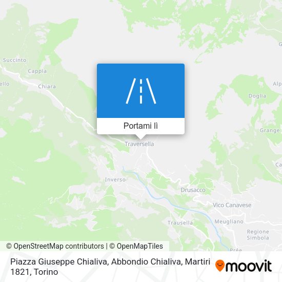 Mappa Piazza Giuseppe Chialiva, Abbondio Chialiva, Martiri 1821