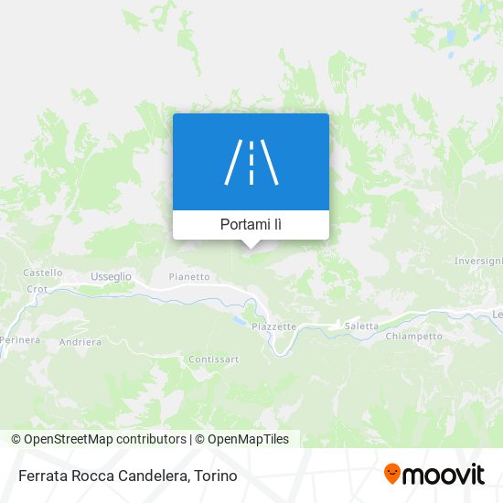 Mappa Ferrata Rocca Candelera