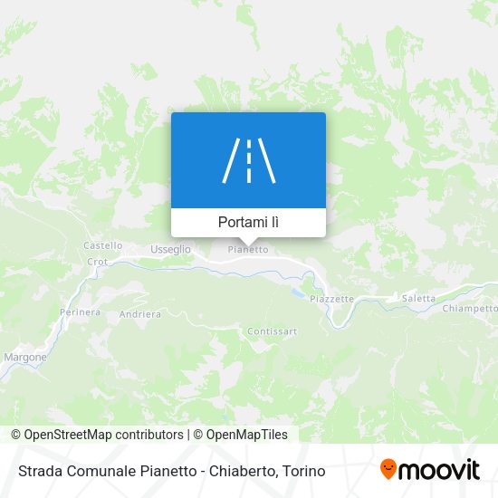 Mappa Strada Comunale Pianetto - Chiaberto