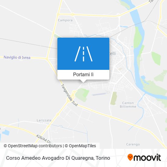 Mappa Corso Amedeo Avogadro Di Quaregna