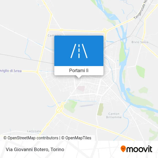 Mappa Via Giovanni Botero