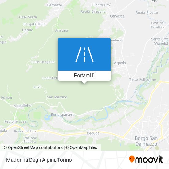 Mappa Madonna Degli Alpini
