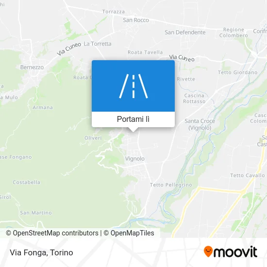 Mappa Via Fonga