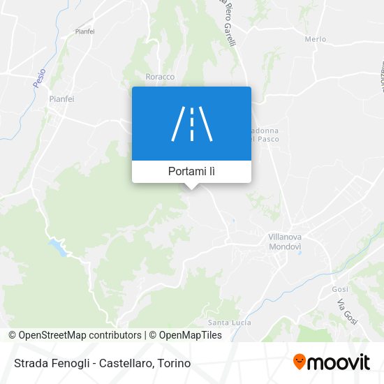 Mappa Strada Fenogli - Castellaro