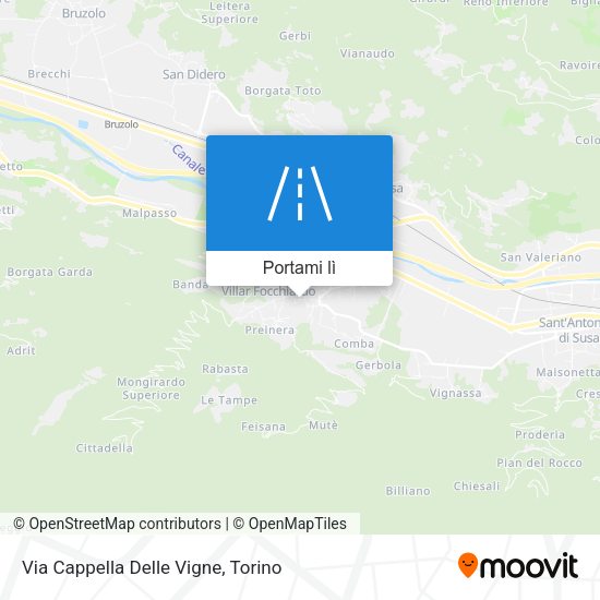 Mappa Via Cappella Delle Vigne