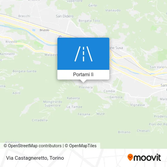 Mappa Via Castagneretto