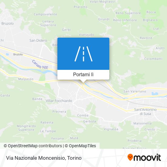Mappa Via Nazionale Moncenisio