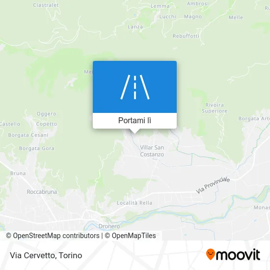 Mappa Via Cervetto