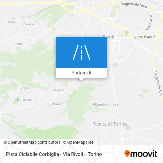 Mappa Pista Ciclabile Corbiglia - Via Rivoli -