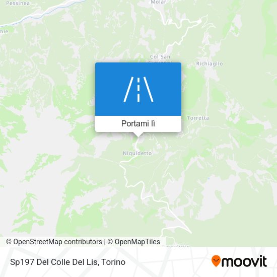 Mappa Sp197 Del Colle Del Lis
