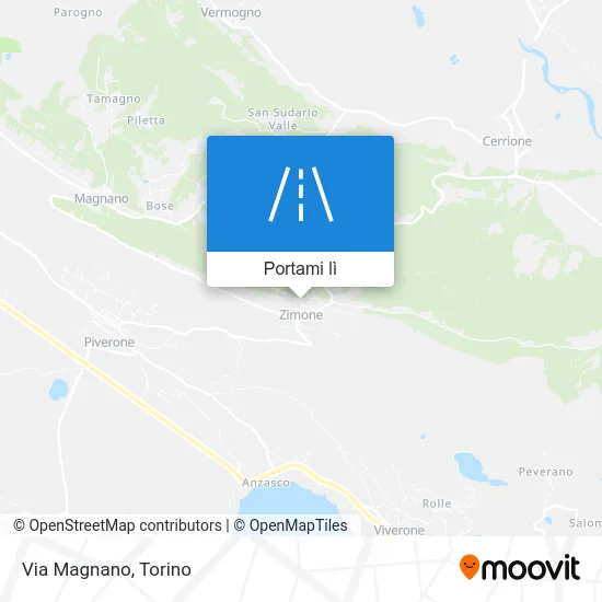Mappa Via Magnano