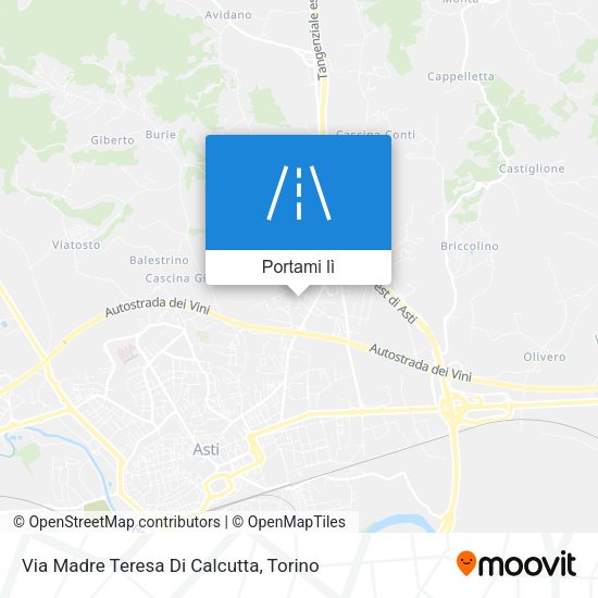 Mappa Via Madre Teresa Di Calcutta