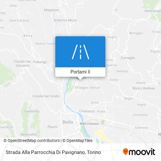 Mappa Strada Alla Parrocchia Di Pavignano