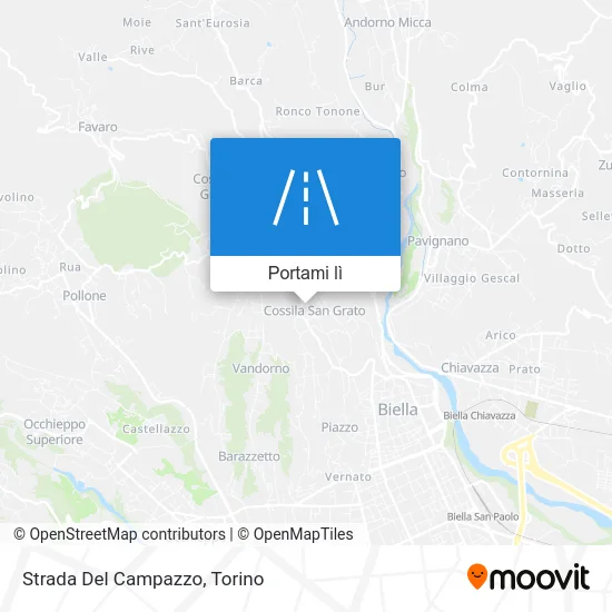 Mappa Strada Del Campazzo