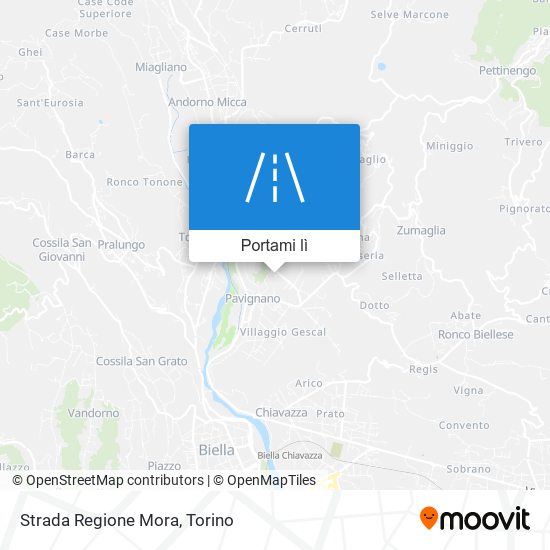 Mappa Strada Regione Mora