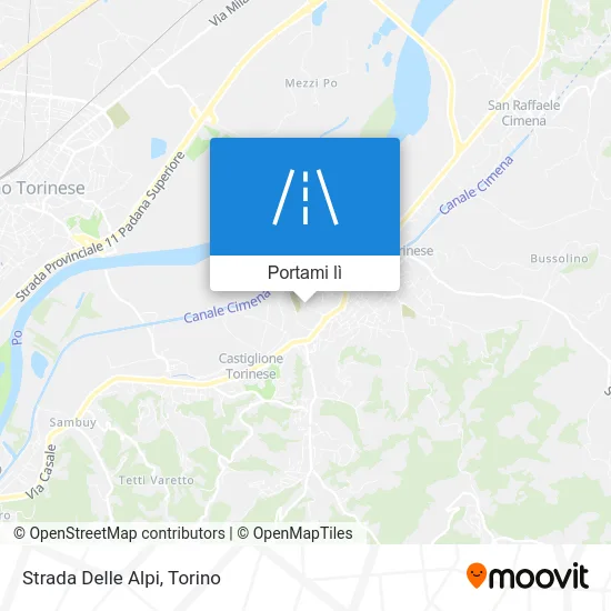 Mappa Strada Delle Alpi