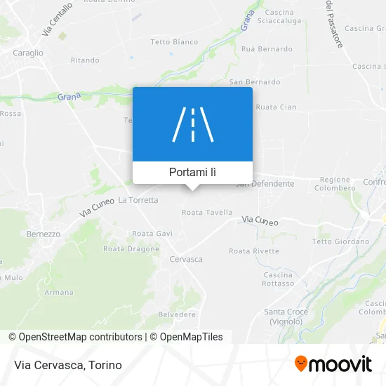 Mappa Via Cervasca