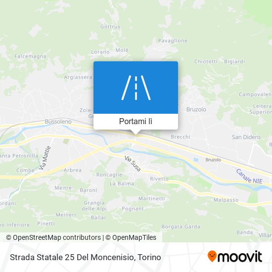 Mappa Strada Statale 25 Del Moncenisio