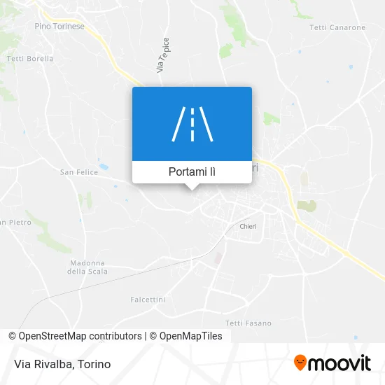 Mappa Via Rivalba