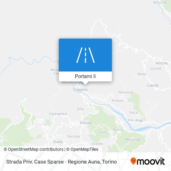 Mappa Strada Priv. Case Sparse - Regione Auna